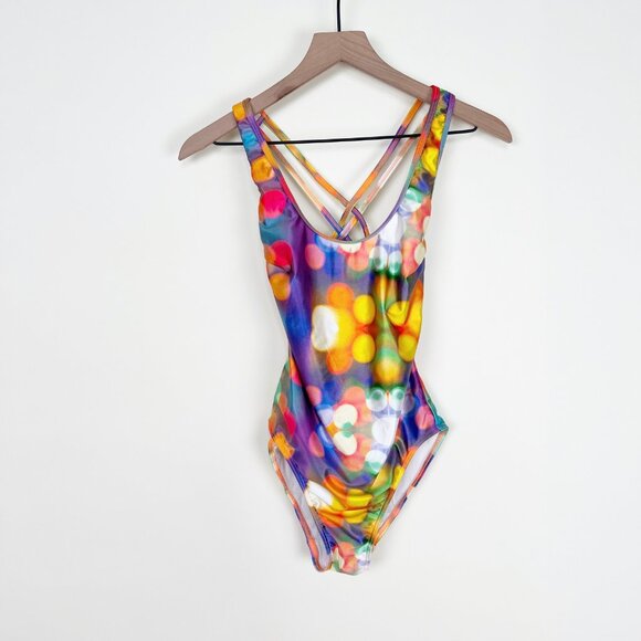 Anthropologie Bondi Bathers One Piece Swimsuit Bathing Suit Print Pool Beach - S - Picture 3 of 12